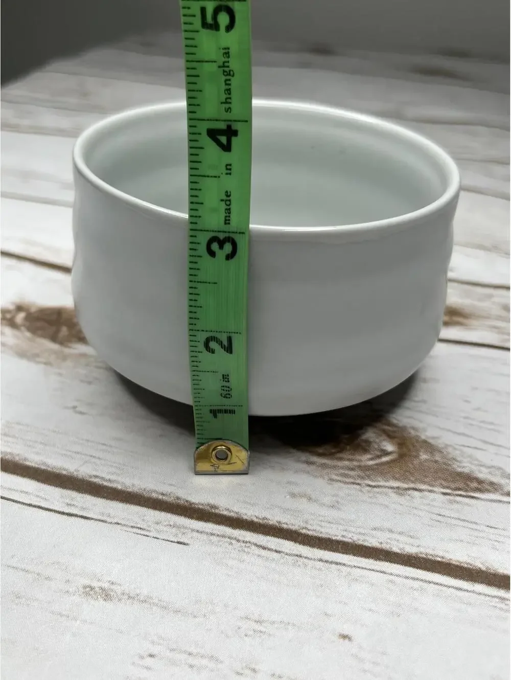 Teanagoo Japanese Style‎ Matcha Ceramic Tea White Two Toned 5” Ceramic Bowl
